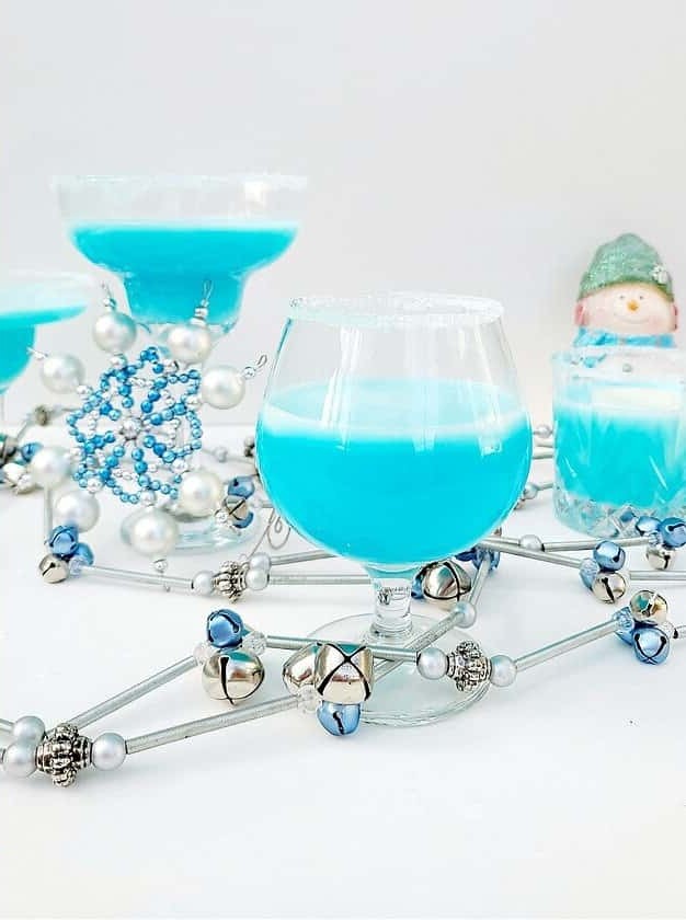 Blue Winter Bliss in a Glass