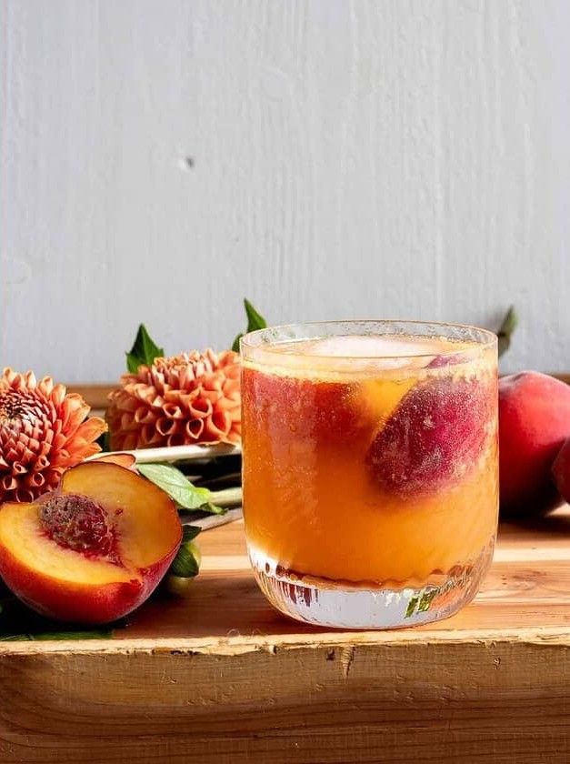Bourbon Peach Bliss in a Glass