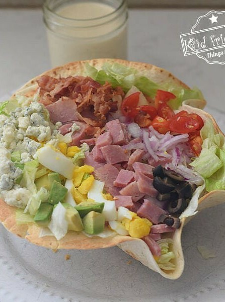 Ham Cobb Salad Delight in Crispy Shell