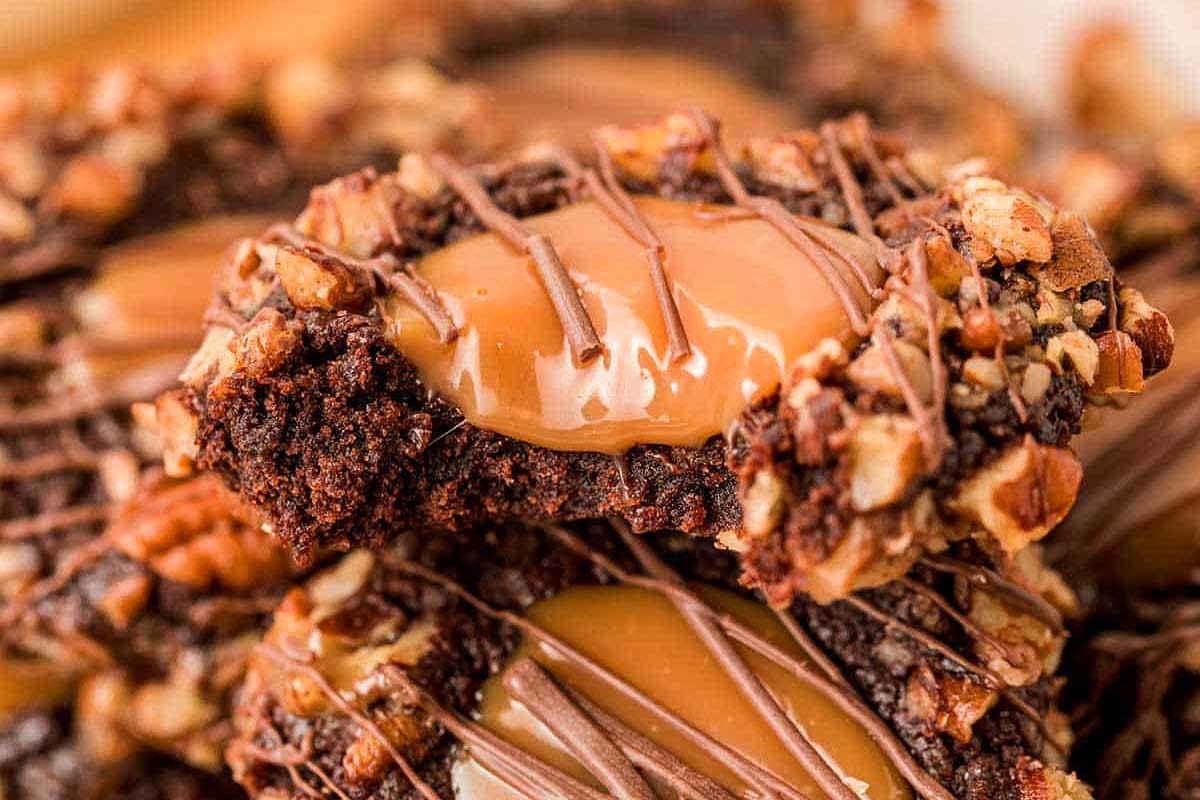 Soft-Baked Turtle Pecan Chocolate Drops