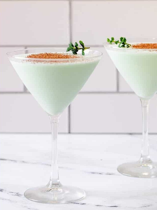 Minty Twist on Classic Brandy Alexander