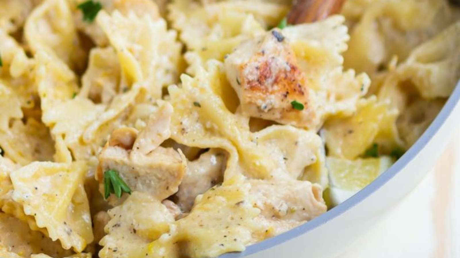 Quick Lemon Chicken Parmesan Pasta