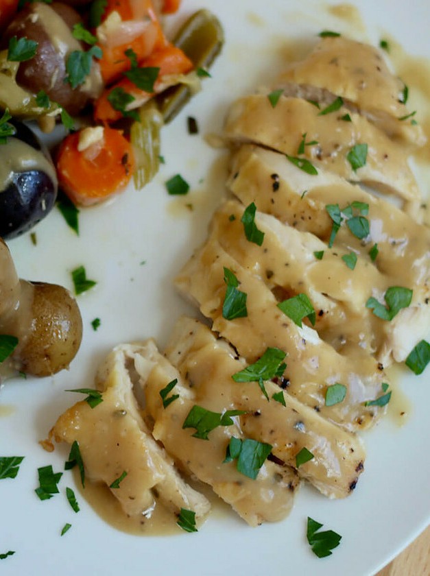 Moist Chicken Breast in Dutch Oven Delight
