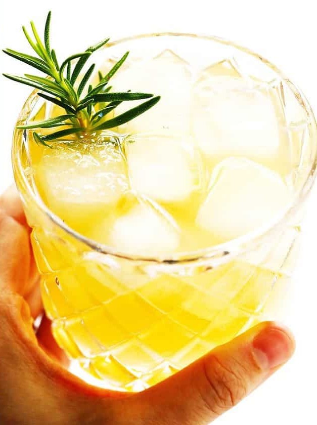 Whiskey Spritz with Lemonade Twist