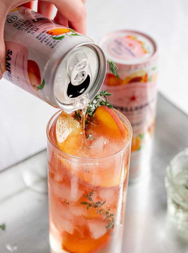 Peachy Fresh Fizz with Herbal Twist