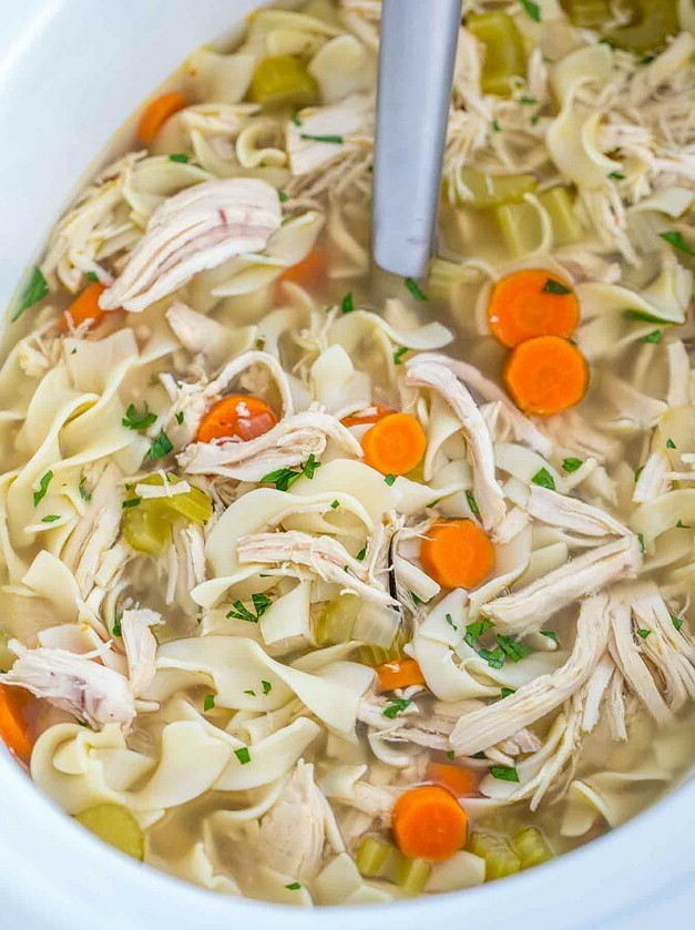 Slow Cooker Chicken Noodle Soup Delight