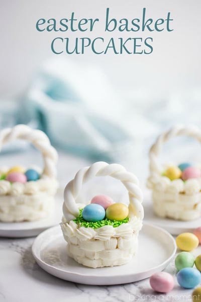 Springtime Easter Basket Cupcake Delights