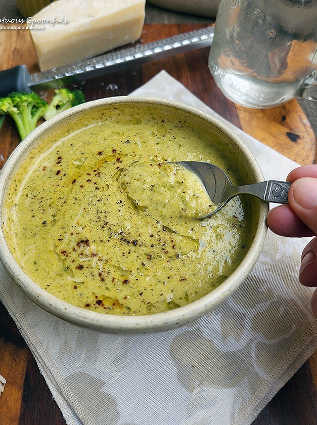 Creamy Asparagus Broccoli Parmesan Soup Delight
