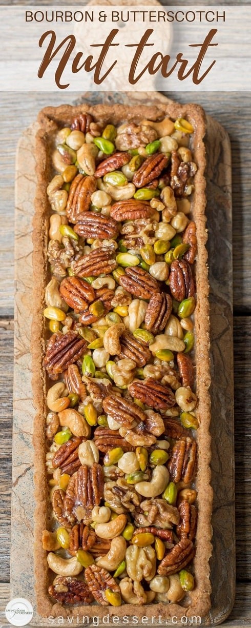 Butterscotch Bourbon Pecan Delight Tart