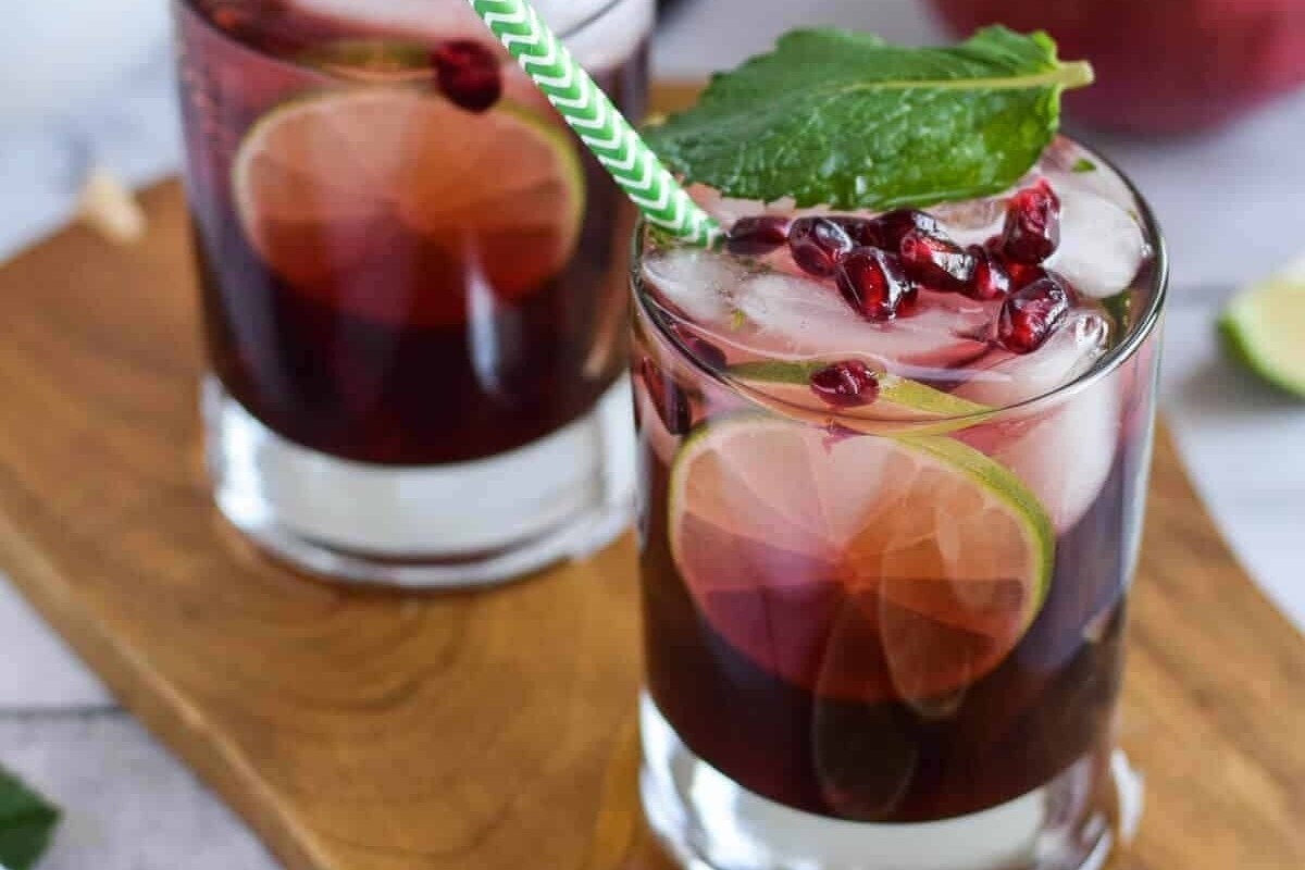 Pomegranate Sparkle in a Glass