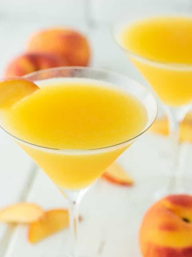 Summer in a Glass with Fresh Peaches
