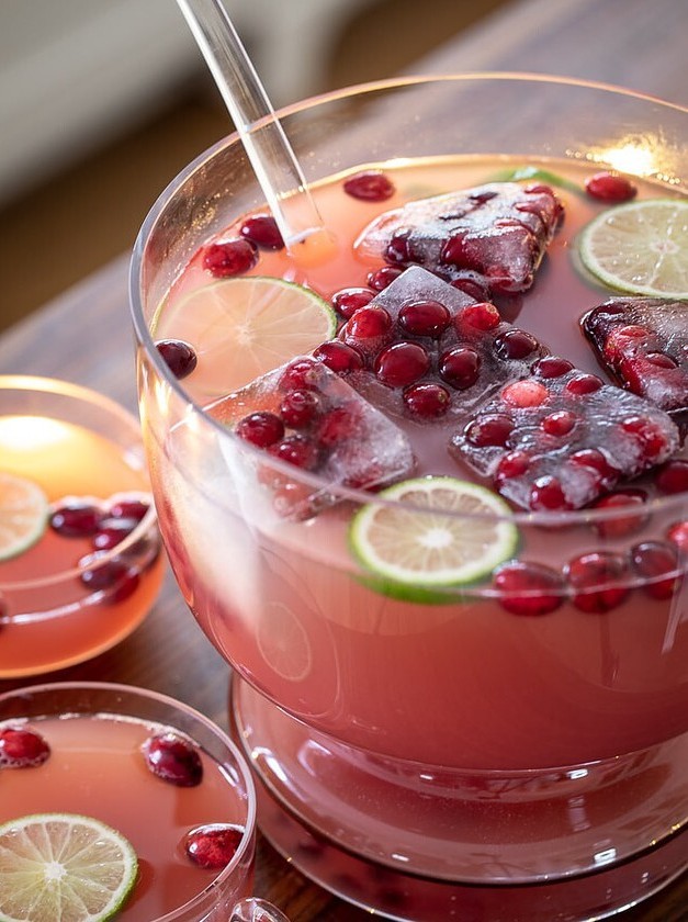 Tequila Sparkler Christmas Holiday Punch