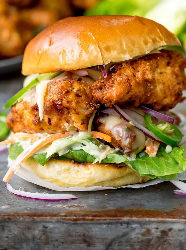 Buttermilk Chicken Burger with Honey Mustard Twist