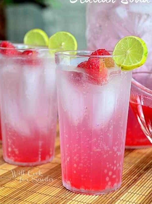 Raspberry Lime Twist Italian Sparkler