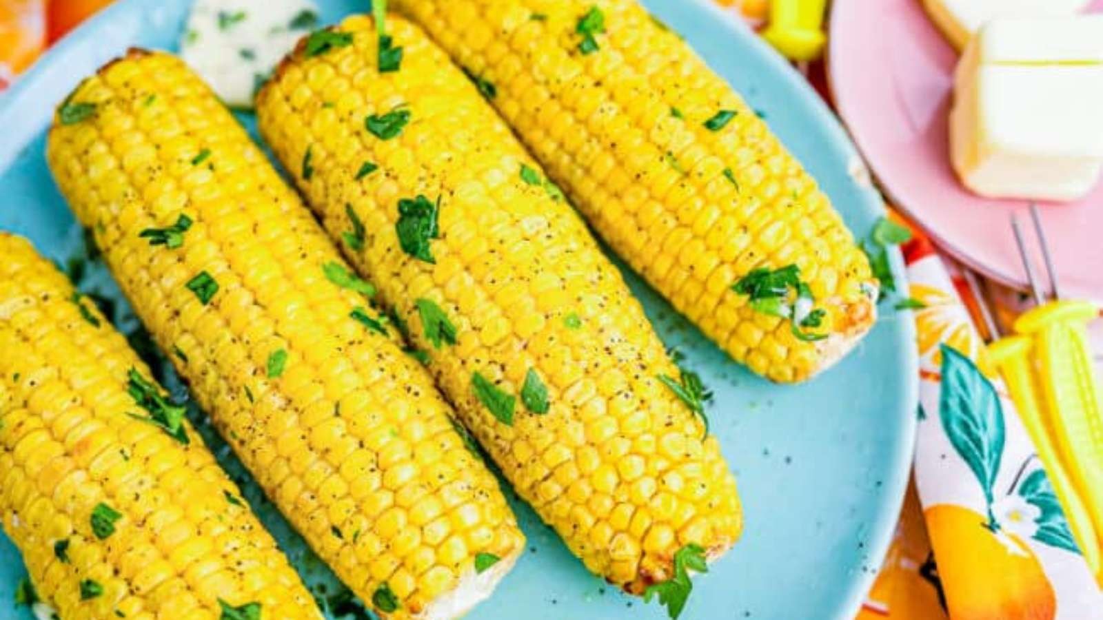 Easy Air Fried Corn on the Cob