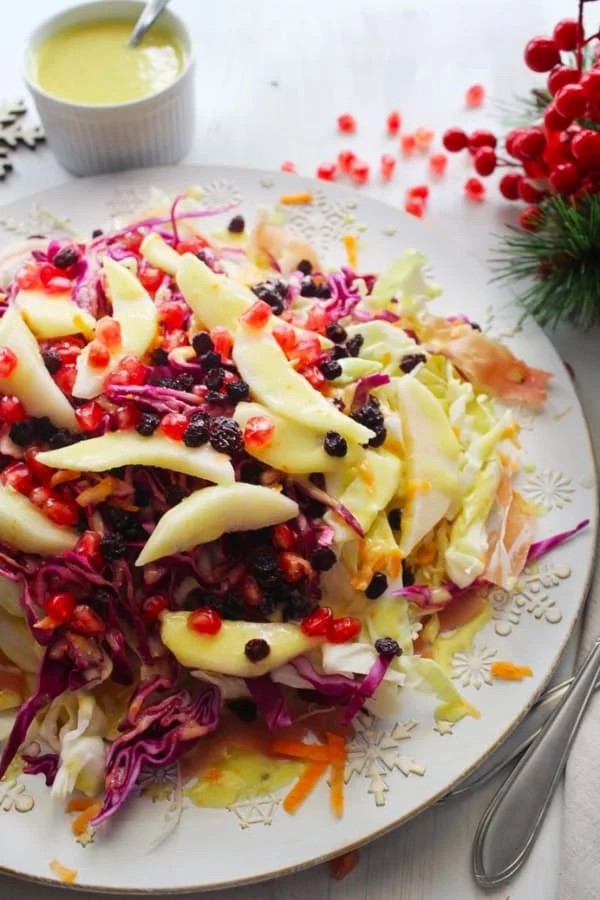 Greek Pear Cabbage Salad Delight