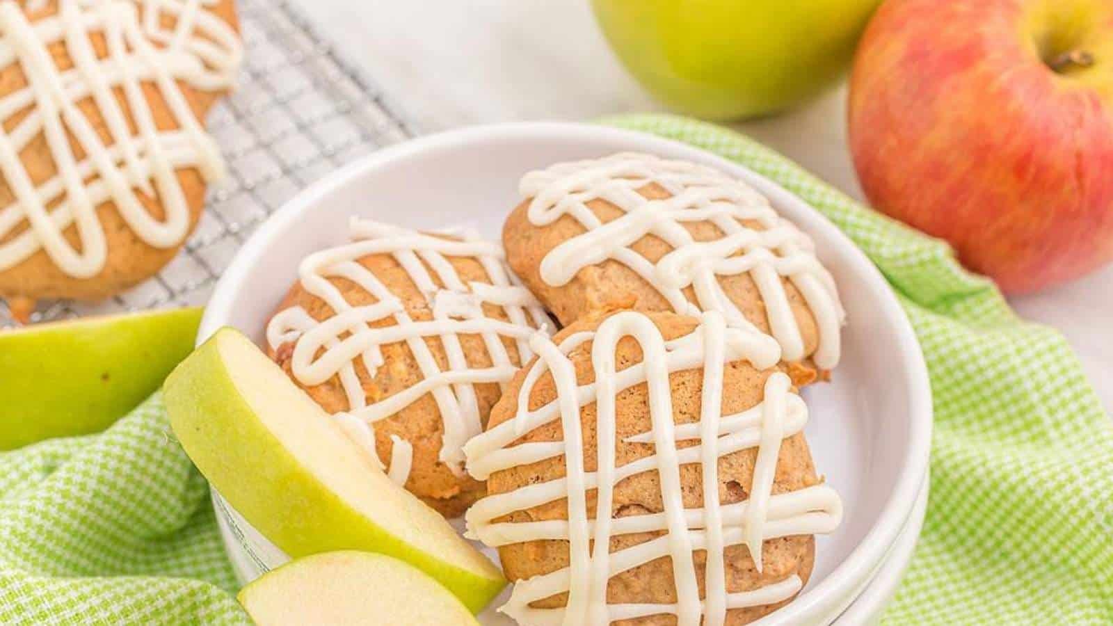 Cinnamon Sugar Cookies with Maple Vanilla Glaze