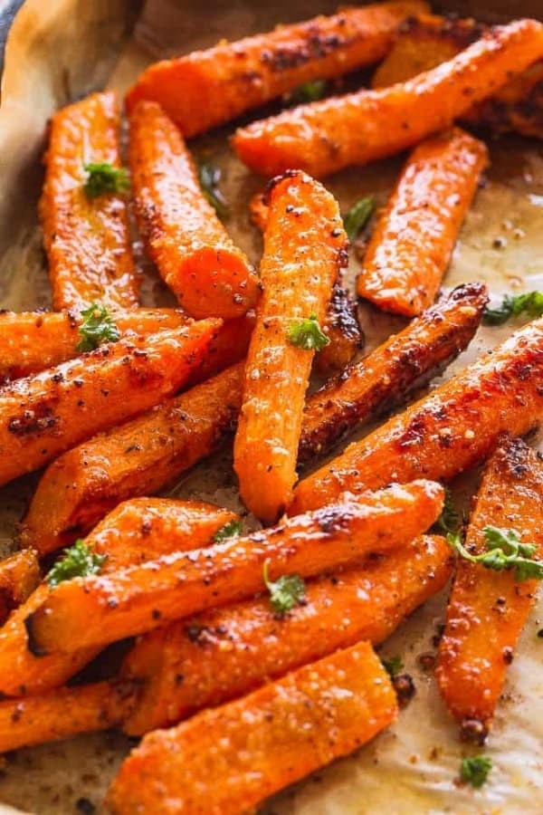 Garlic Parma Roasted Carrots Delight