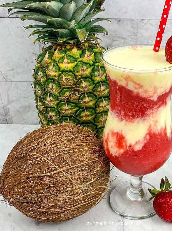 Frozen Miami Vice Cocktail