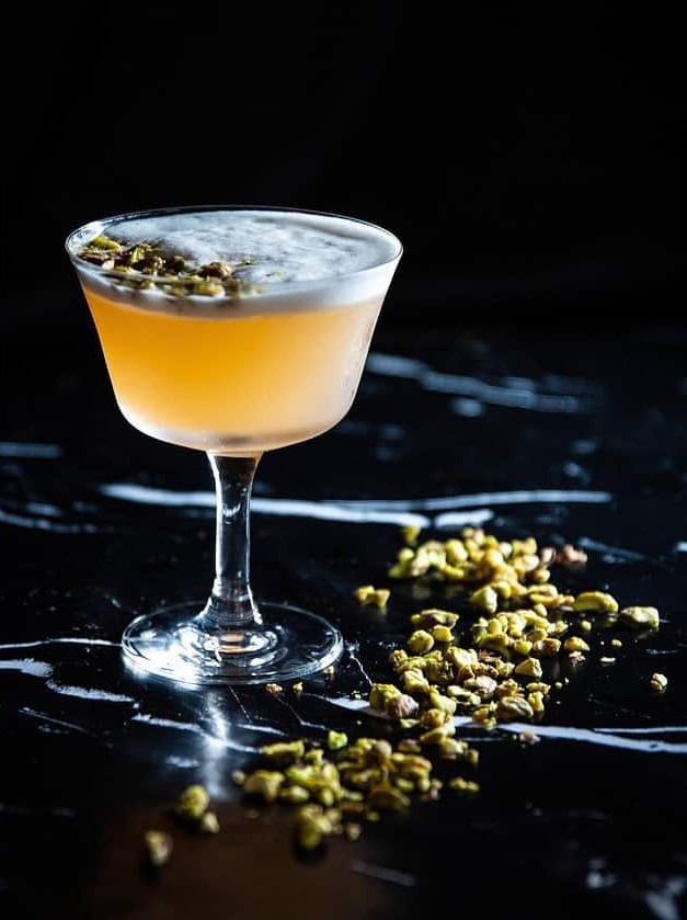Pistachio-Infused Gin Sour Delight
