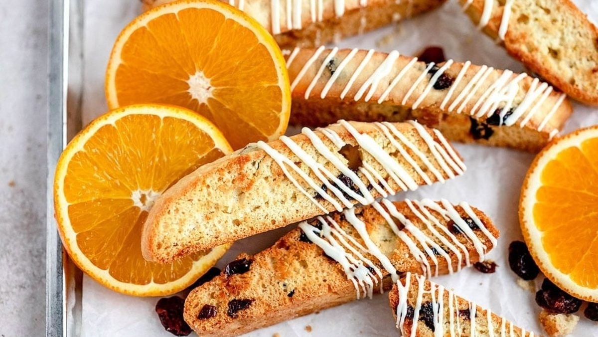 Tangy Cranberry Biscotti with White Chocolate