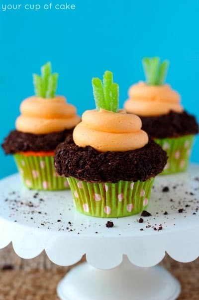 Easter Bunny Carrot Cupcakes