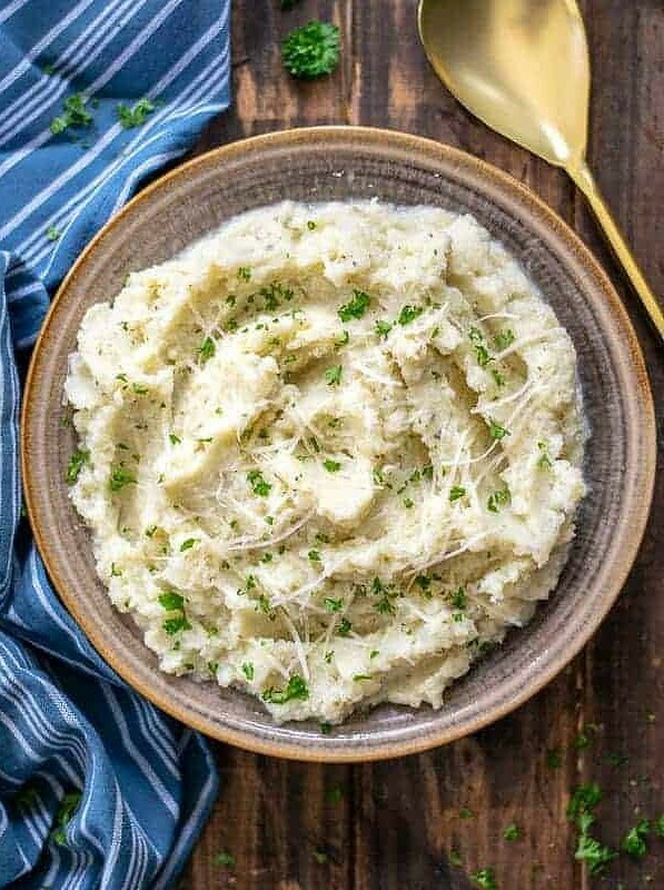 Creamy Cauliflower Mash with Garlic & Parmesan