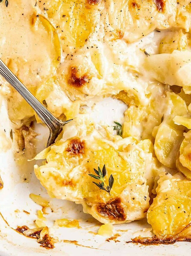 Golden Potato Layers with Creamy Twist