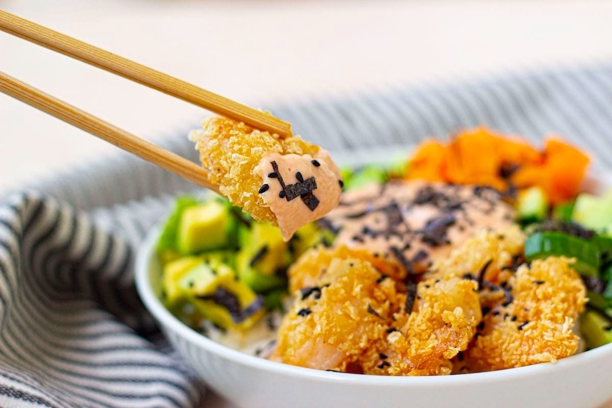 Crunchy Shrimp Sushi Fix in a Bowl
