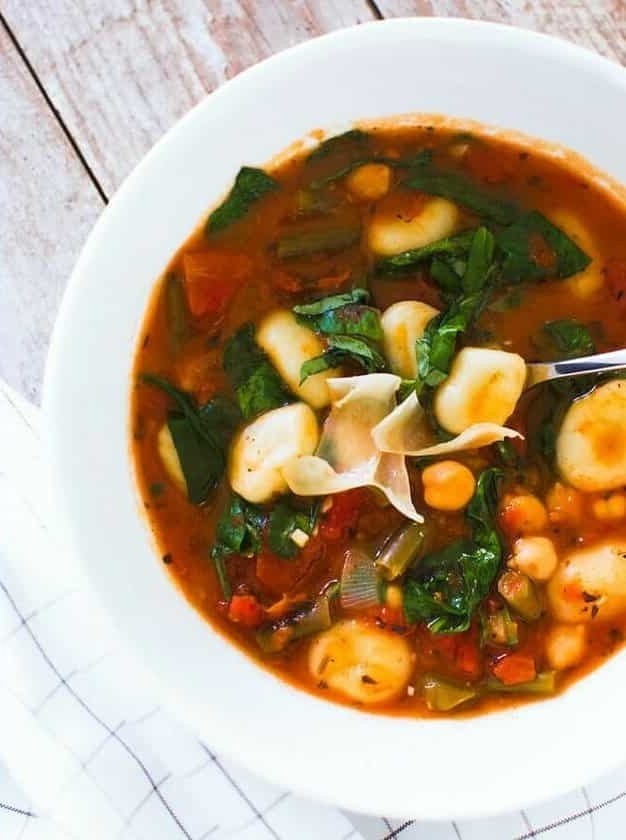 Italian Vegetable Soup with Gnocchi Twist