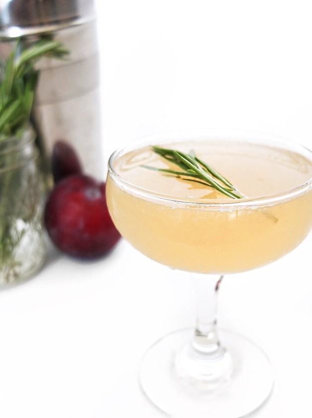 Rosemary Kisses in a Plum-Rum Twist