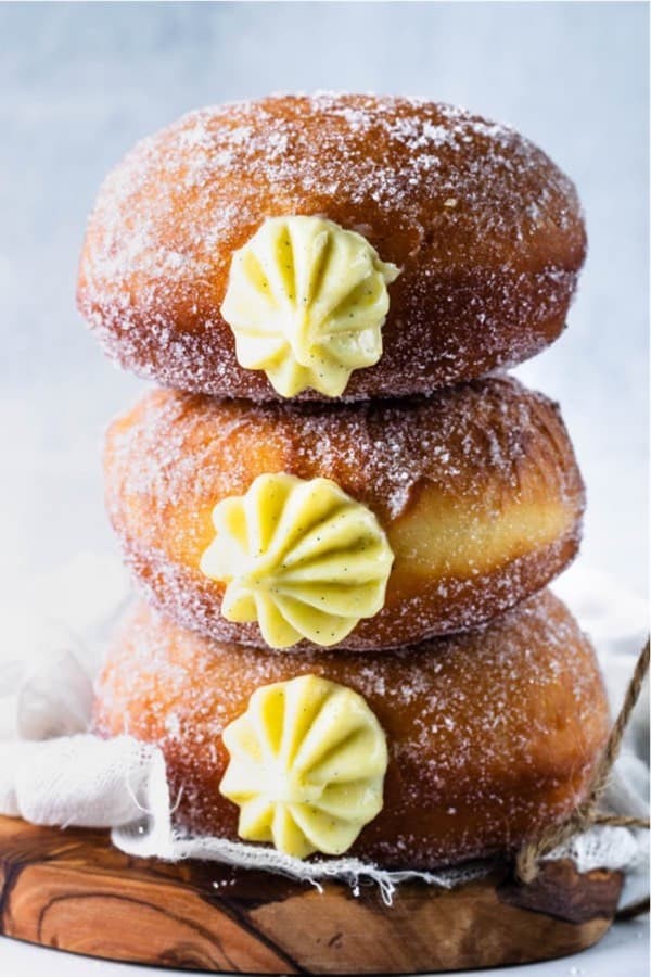 Donuts Filled with Vanilla Bean Pastry Cream