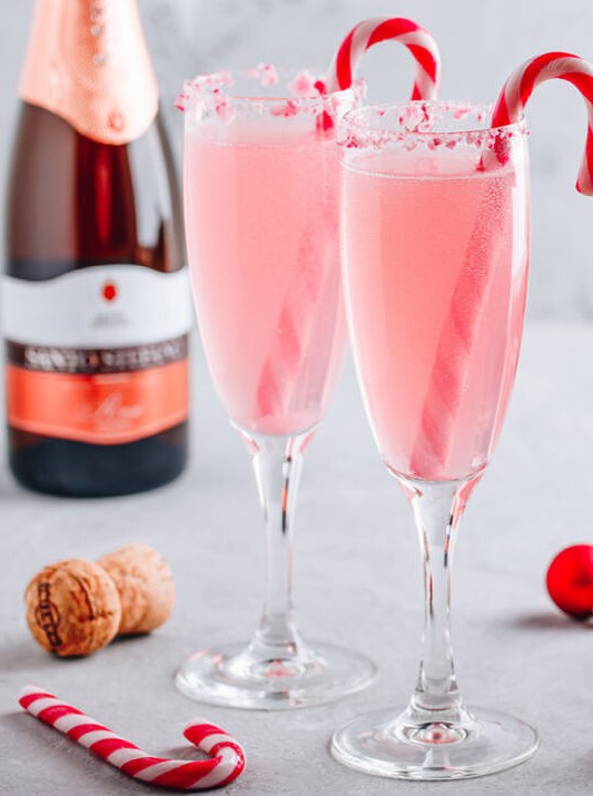 Minty Chocolate Holiday Wine Sparkler