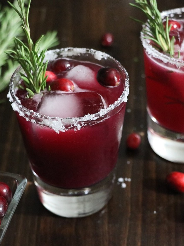 Cranberry Sparkle Holiday Margaritas