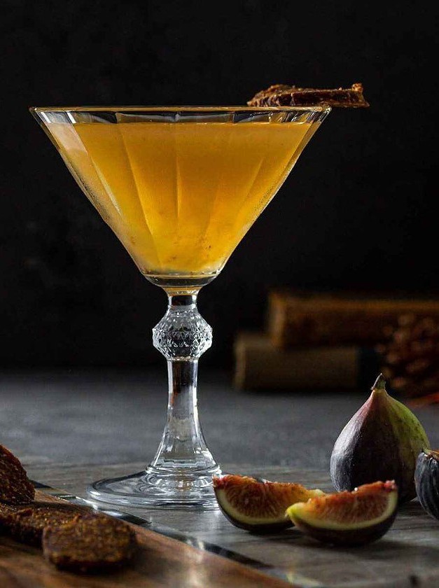Fig-Infused Vodka Twist on Classic Martini