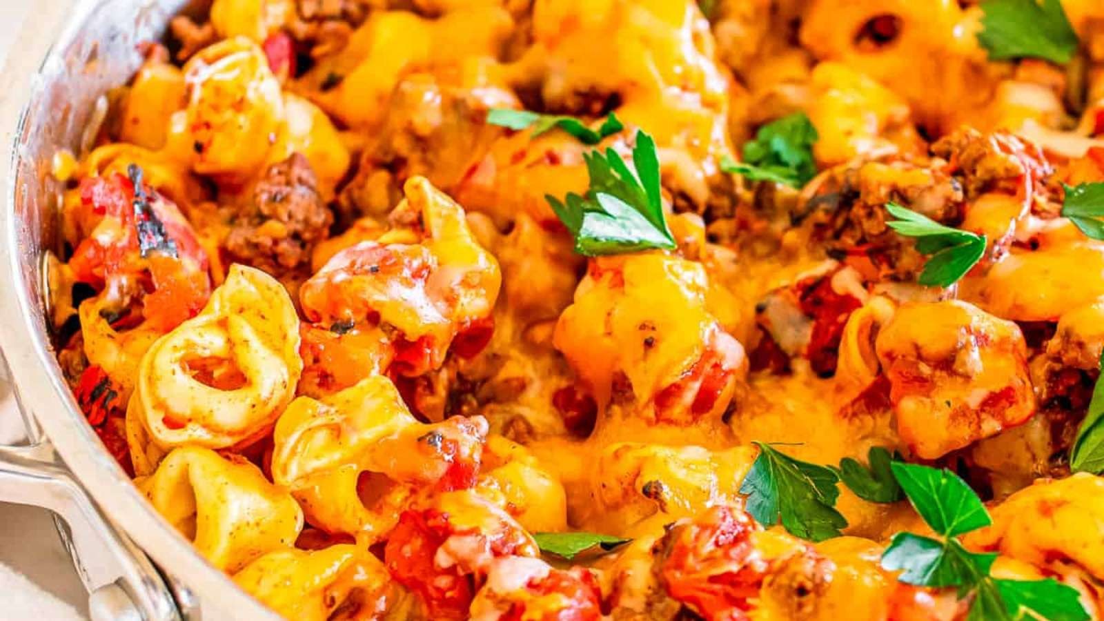 Beefy Taco Tortellini One-Pot Wonder