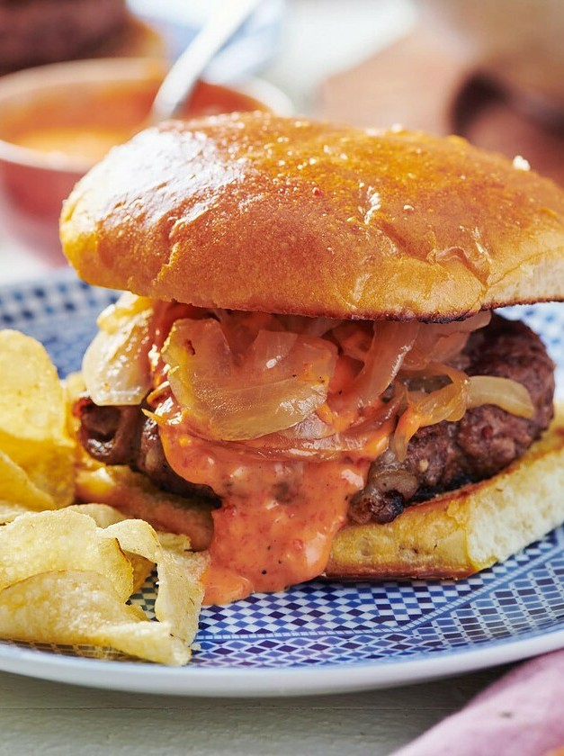 Lamb Burgers with Spanish Twist