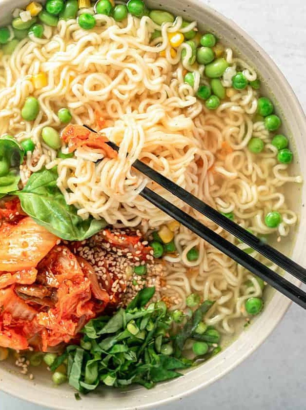 Vegan Kimchi Instant Ramen Upgrade