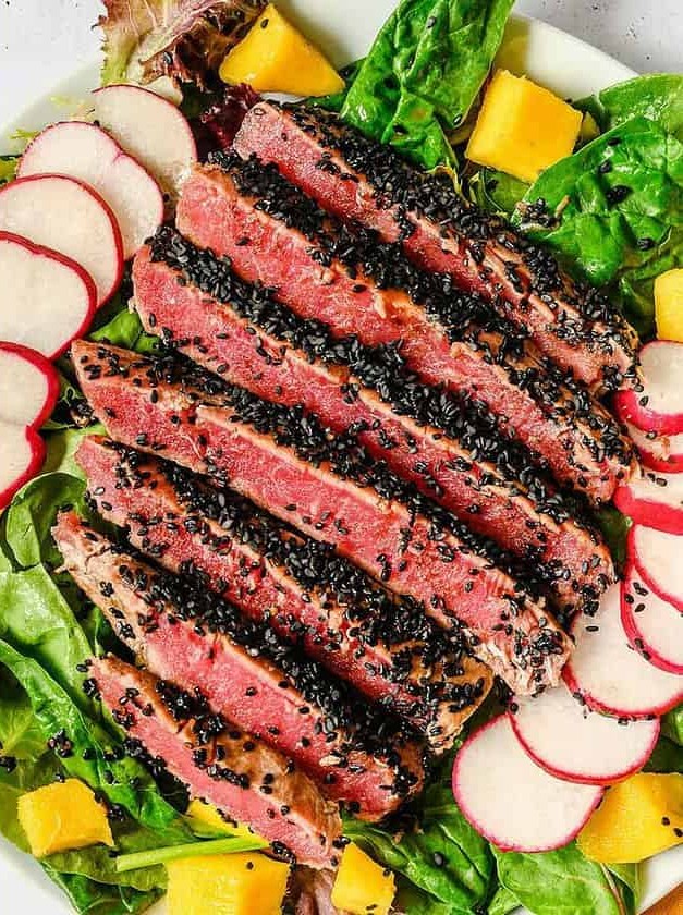 Pan-Seared Tuna Salad with Sesame Zing