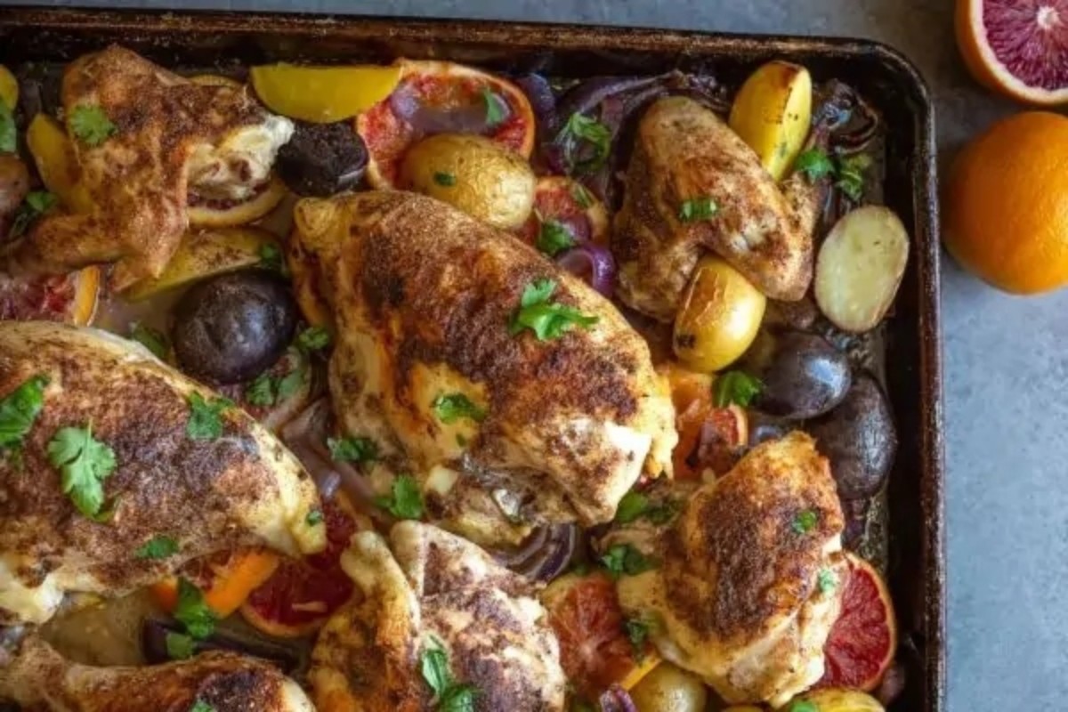Roasted Blood Orange Spiced Chicken