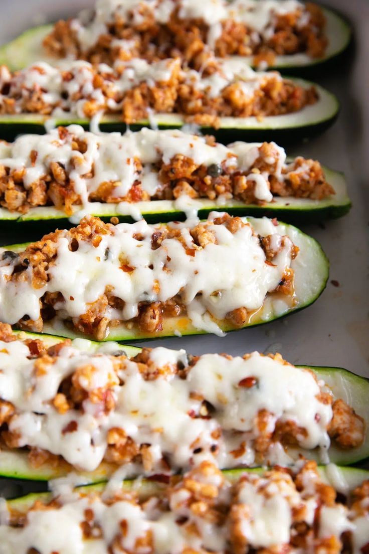 Summer Squash Stuffed with Sausage