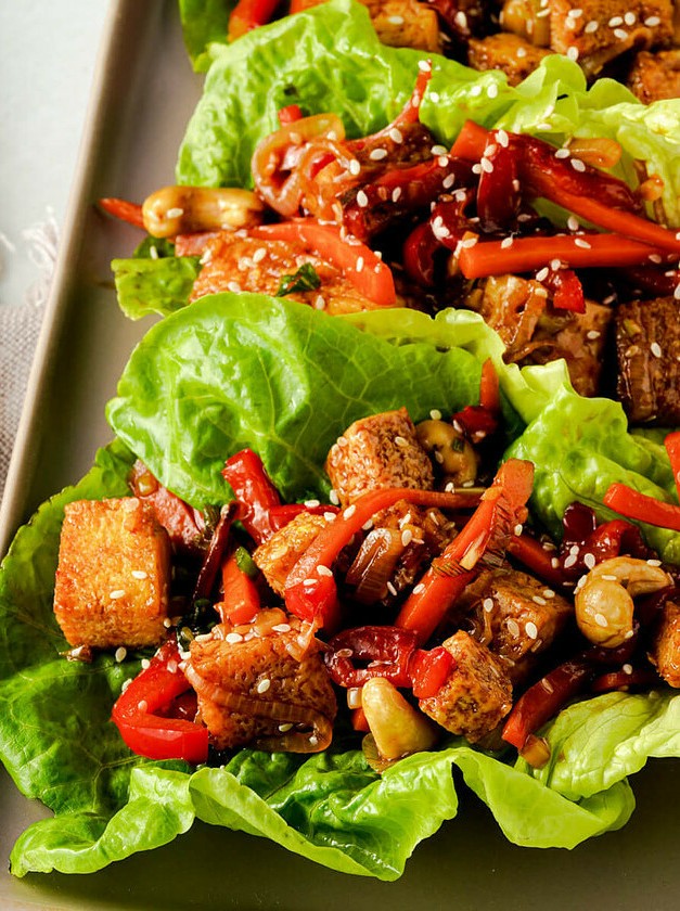 Tofu Teriyaki Wraps with Crunchy Lettuce
