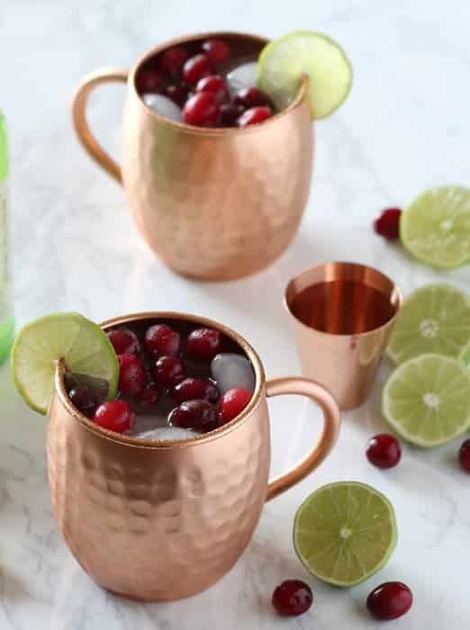 Cranberry Vodka Mule with a Twist