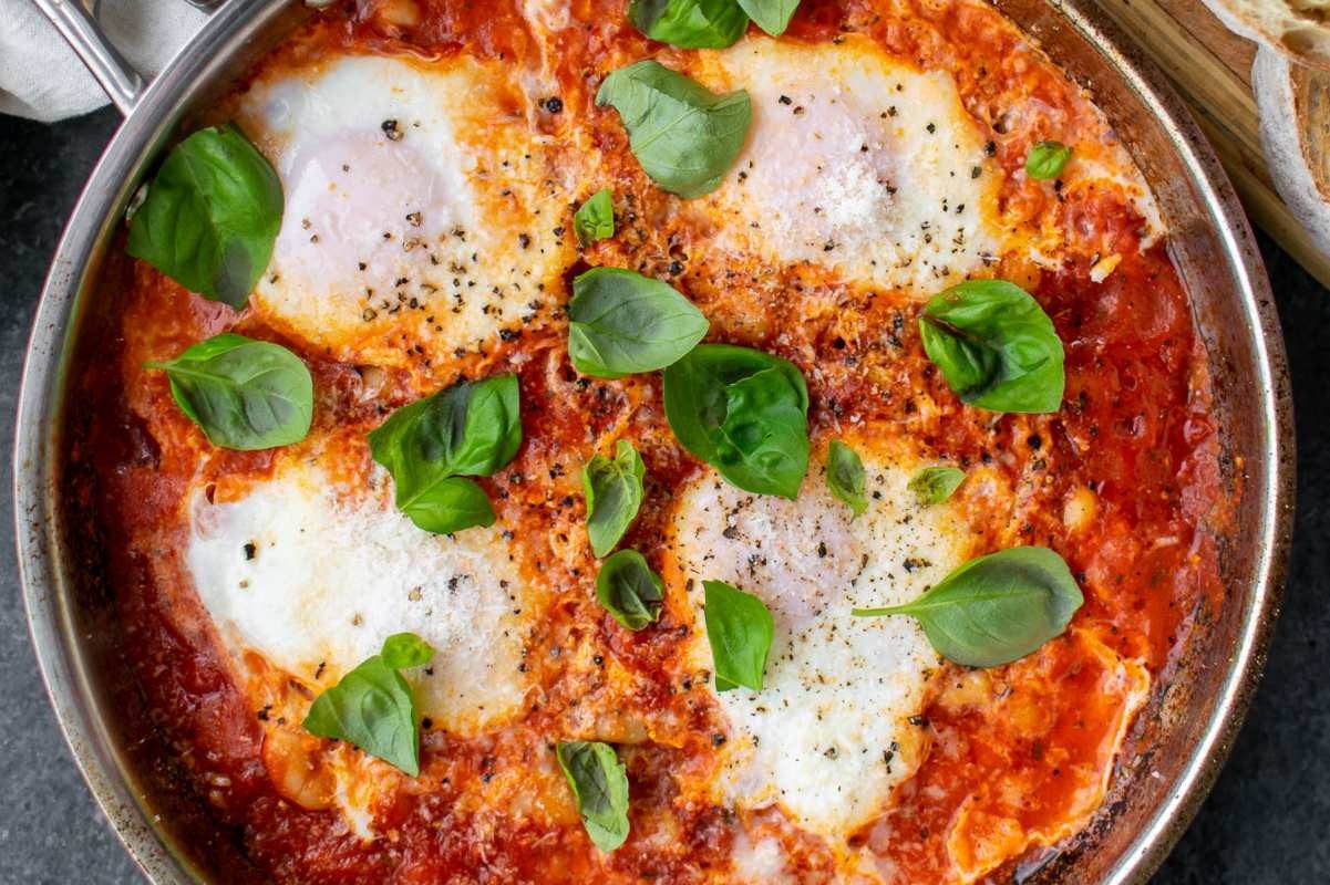 White Bean Eggs in Fiery Mediterranean Style