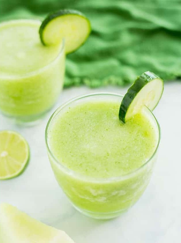 Melon Cucumber Frozen Vodka Slushie