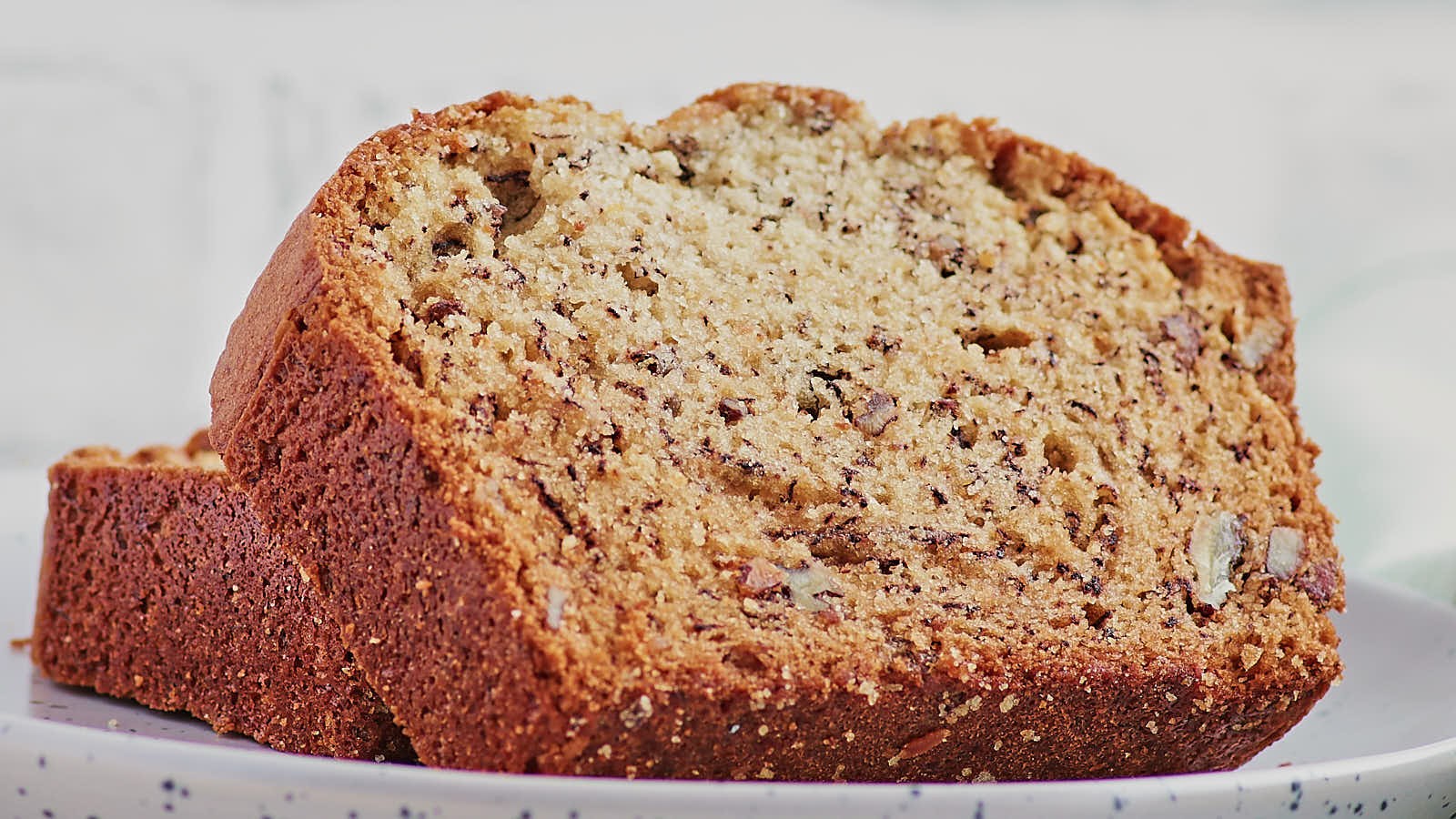 Moist Banana Bread with Chopped Nuts