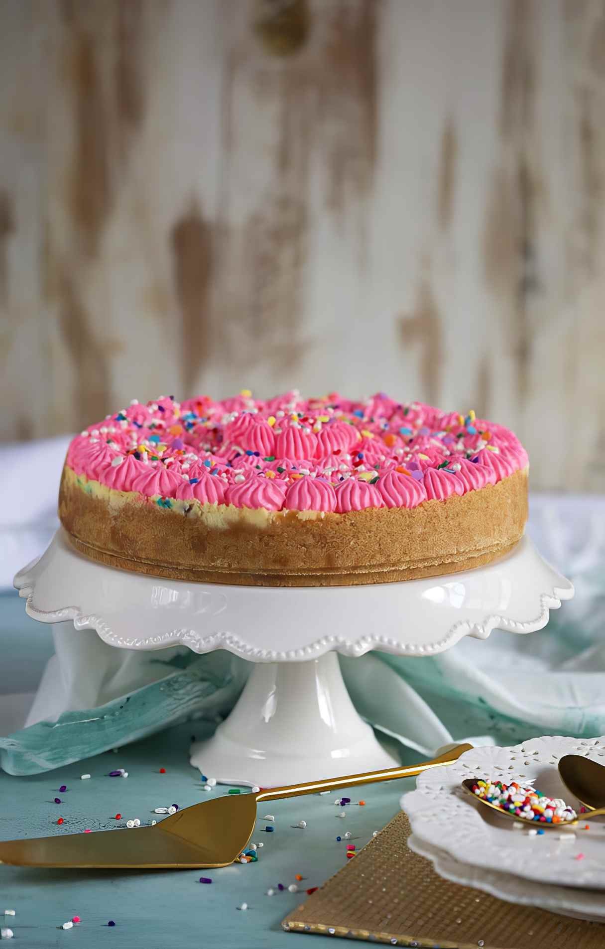 Rainbow Funfetti Cheesecake Delight