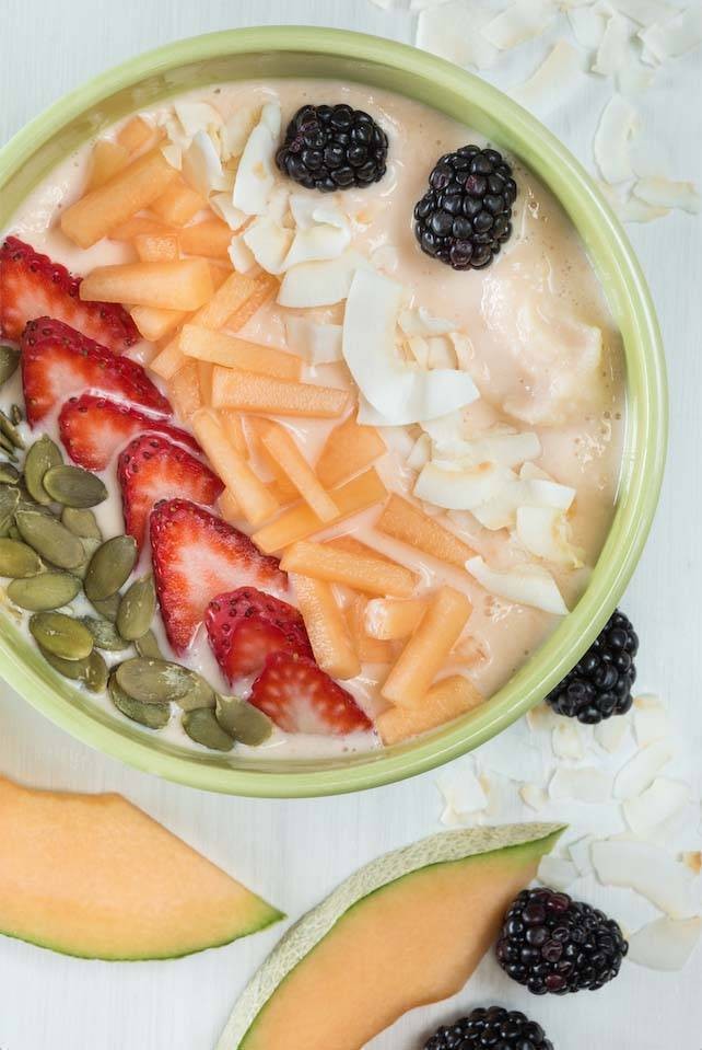 Triple Threat Cantaloupe Smoothie Delight