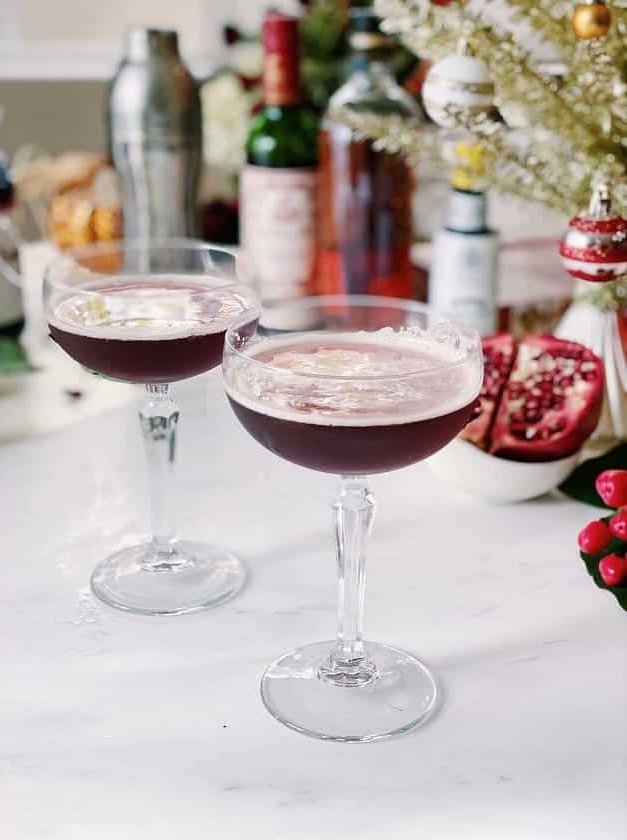 Pomegranate Twist on Classic Manhattan