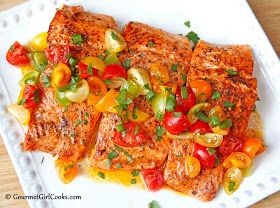 Wild Coho Salmon with Fresh Tomato Salsa